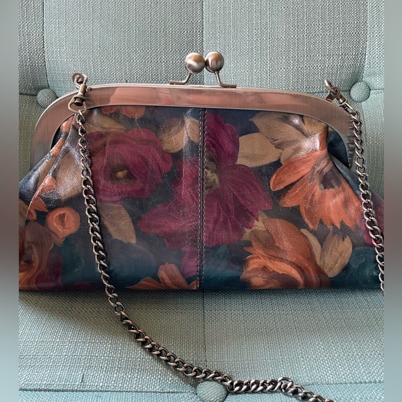 Gorgeous floral Mia kiss-lock clutch crossbody bag - Picture 2 of 8